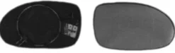 Miroir Glace rétroviseur droit pour CITROËN C5 I phase 2, 2004-2008, bleu, dégivrant, à clipser