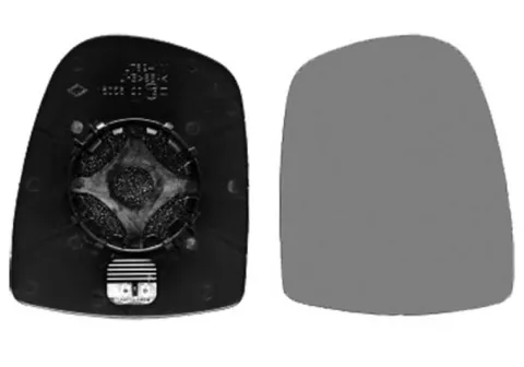Miroir Glace rétroviseur droit pour RENAULT TRAFIC II phase 2, 2006-2014 verre supérieur, dégivrant