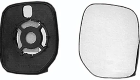 Miroir Glace rétroviseur droit pour PEUGEOT PARTNER I phase 2, 2002-2008, dégivrant, à clipser