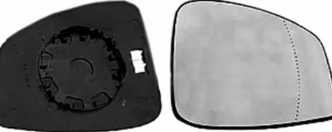 Miroir Glace rétroviseur droit pour RENAULT SCENIC III phase 3, 2013-2016, dégivrant, à clipser