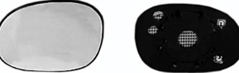 Miroir Glace rétroviseur gauche pour PEUGEOT 206 Plus (206+) 2009-2013 dégivrant, à clipser