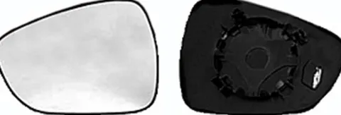 Miroir Glace rétroviseur gauche pour CITROËN C3 II phase 2, 2013-2016, à clipser, Neuf