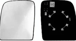 Miroir Glace rétroviseur gauche PEUGEOT EXPERT II 2007-2016, verre supérieur dégivrant à clipser