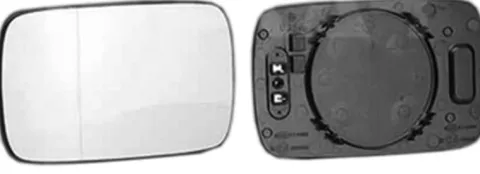 Miroir Glace rétroviseur gauche pour BMW série 3 E46 2001-2004, asphérique, dégivrant, blu, Mod. 4 portes, Neuf