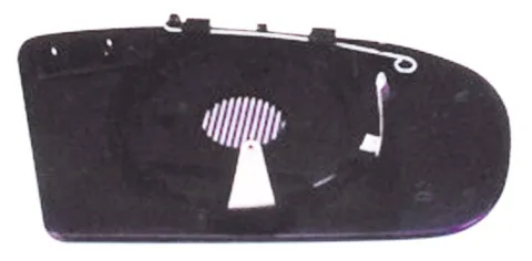 Miroir Glace rétroviseur gauche pour MERCEDES (W203) CLASSE C ph. 2 2004-2007, dégivrant, asphérique, Neuf