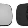 Miroir Glace rétroviseur gauche pour RENAULT SCENIC II phase 1, 2003-2006, asphérique, à clipser
