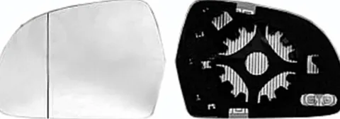 Miroir Glace rétroviseur gauche pour AUDI A4 IV ph. 1 2007-2011, Mod. >06/2009, dégivrant, asphérique, Neuf