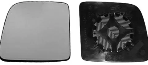 Miroir Glace rétroviseur gauche pour FORD TOURNEO CONNECT I phase 2, 2006-2009, verre supérieur