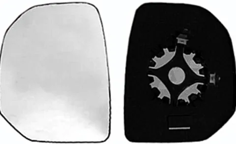 Miroir Glace rétroviseur gauche pour PEUGEOT PARTNER II phase 1, 2008-2012, à clipser, Neuf