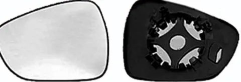 Miroir Glace rétroviseur gauche pour CITROËN XSARA PICASSO phase 2, 2009-2010, dégivrant, à clipser