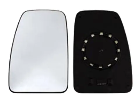 Miroir Glace rétroviseur gauche pour RENAULT MASTER II ph.2, 2003-2010, verre supérieur, à clipser