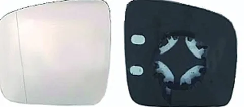 Miroir Glace rétroviseur gauche pour VOLKSWAGEN CADDY III phase 2, 2010-2015, asphérique, à clipser