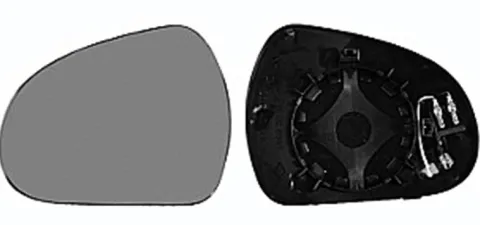 Miroir Glace rétroviseur gauche pour PEUGEOT 207 CC phase 2, 2009-2015, asphérique, à clipser, Neuf