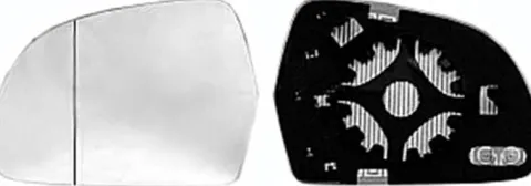Miroir Glace rétroviseur gauche pour AUDI A3 II ph.2 SPORTBACK 2008-2010, dégivrant, asphérique