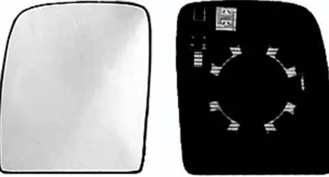 Miroir Glace rétroviseur gauche pour FIAT SCUDO II 2007-2016 verre supérieur dégivrant à clipser
