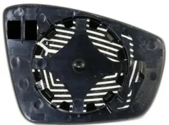 Miroir Glace rétroviseur gauche pour VOLKSWAGEN POLO V phase 1, 2009-2014, asphérique, à clipser