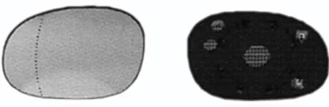 Miroir Glace rétroviseur gauche pour PEUGEOT 206 ph.2, 2003-2009, dégivrant, asphérique, à clipser