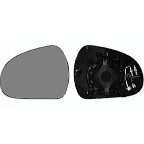 Miroir Glace rétroviseur gauche pour PEUGEOT 207 SW phase 2, 2009-2013, asphérique, à clipser, Neuf