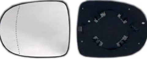 Miroir Glace rétroviseur gauche pour RENAULT CLIO III phase 2, 2009-2012, asphérique, à clipser