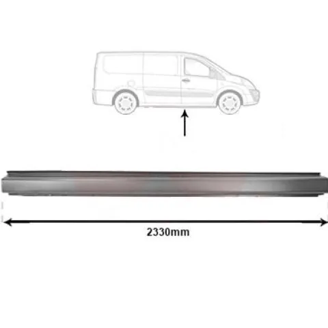 Moulure couverture sous porte droite pour CITROËN JUMPY II 2007-2016, Mod. Châssis long, Neuve