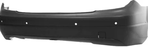 Pare chocs arrière pour MERCEDES (W204) CLASSE C ph. 2 2011-2014, trous radar + supports, Mod. 4 portes Classic, Neuf à peindre