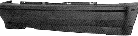 Pare chocs arrière pour VOLKSWAGEN GOLF III 1991-1994, Mod. CL, noir, Neuf