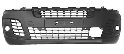 Pare chocs avant pour CITROËN JUMPY III SPACE-TOURER depuis 2016 >, avec trous PDC, détection des obstacles et feux antibrouillard, noir, Neuf