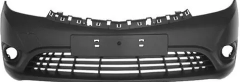 Pare chocs avant pour MERCEDES CITAN (W415) depuis 2012, avec trou antibrouillard, mod. VAN, noir, Neuf