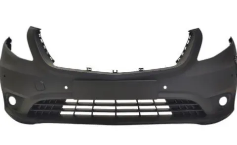 Pare chocs avant pour MERCEDES VITO III (W447) 2019-2024, avec cache crochet, avec antibrouillard, gris, 4 trous PDC+2 Park Assist, trou pour la recharge électrique, Mod. E-VITO, Neuf