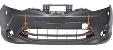 Pare chocs avant pour NISSAN QASHQAI II ph. 1 2014-2017, trous lave phares, capteurs radar