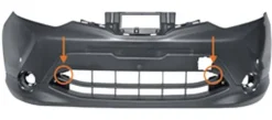 Pare chocs avant pour NISSAN QASHQAI II ph. 1 2014-2017, trous capteurs radar, Neuf Noir