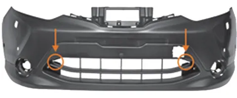 Pare chocs avant pour NISSAN QASHQAI II ph. 1 2014-2017, lave phares, capteurs radar, park assist, Neuf