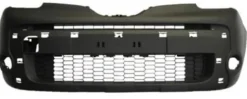 Pare chocs avant pour RENAULT KANGOO II phase 2 2013-2020, trous moulures, noir, Neuf