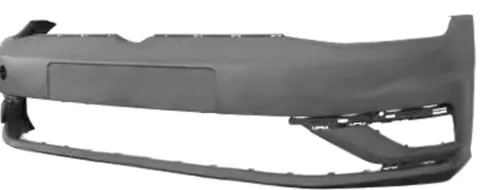 Pare chocs avant pour VOLKSWAGEN GOLF VII ph. 2 depuis 2016, avec support de plaque, Neuf à peindre