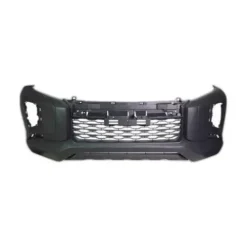 Pare-chocs avant pour MITSUBISHI L200 V Phase 2 2019-2023, noir lisse, avec grille centrale, sans trous pour moulures, Neuf à peindre