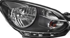 Phare avant droit électrique pour VOLKSWAGEN UP 2012 à 2016, H4, fond noir, bord noir, Neuf
