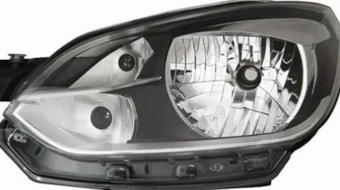 Phare avant gauche électrique pour VOLKSWAGEN UP 2012 à 2016, H4, fond noir, bord chromé, Neuf