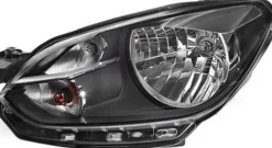 Phare avant gauche électrique pour VOLKSWAGEN UP 2012 à 2016, H4, fond noir, bord noir, Neuf