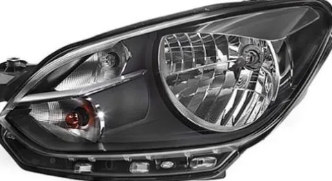 Phare avant gauche électrique pour VOLKSWAGEN UP 2012 à 2016, H4, fond noir, bord noir, Neuf