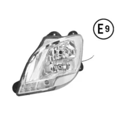 Phare avant gauche pour DAF CF EURO 6 2012-2019, électrique, sans moteur, sans ampoule (H7-H1-PY21W-LED), homologué E9, Neuf