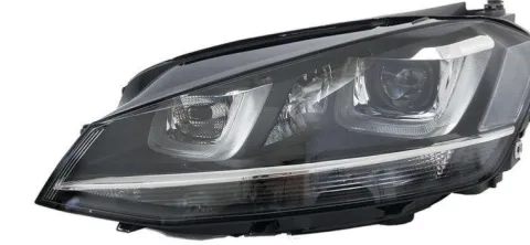 Phare avant gauche pour VOLKSWAGEN GOLF VII phase 1 du 2012 au 2016, bixeno dbl+led, avec moteur, Mod. VALEO, Neuf
