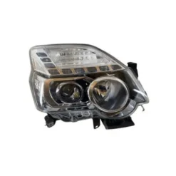 Phare droit pour NISSAN X-TRAIL 2010-2014, H11+H1, avec corps chromé, Neuf