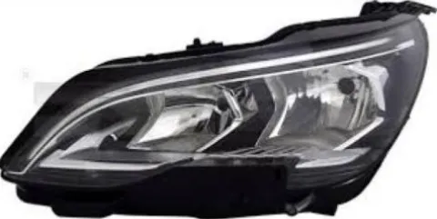 Phare gauche pour PEUGEOT 3008 II phase 1 de 2017 à 2020, H7+HB3+PWY24W, électrique, avec moteur et feu de jour LED, Neuf