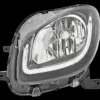 Phare gauche pour SMART FORTWO 2014-2019,avec feu de jour H4 à LED, fond noir, unité de contrôle, registre, Neuf