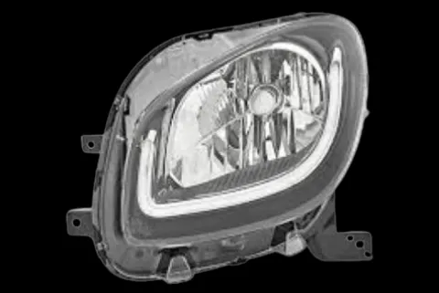 Phare gauche pour SMART FORTWO 2014-2019,avec feu de jour H4 à LED, fond noir, unité de contrôle, registre, Neuf