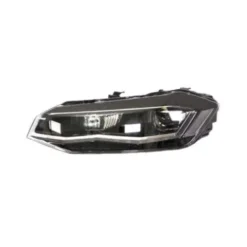 Phare gauche pour VOLKSWAGEN POLO VI phase 1 2017-2021, électrique, moteur, sans unité de contrôle, bord chromé, full LED, montage Valeo, Neuf