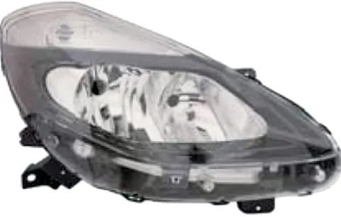 Phare Optique avant droit pour RENAULT CLIO III phase 2, 2009-2012, H7+H7, fond noir, Neuf
