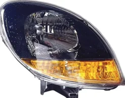 Phare Optique avant droit pour RENAULT KANGOO I phase 2 2003-2007, H4, noir, feu clignotant orange, Neuf