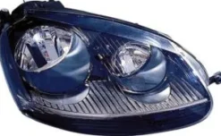 Phare Optique avant droit pour VOLKSWAGEN GOLF V 2003-2008, H7+H7, fond noir, Neuf