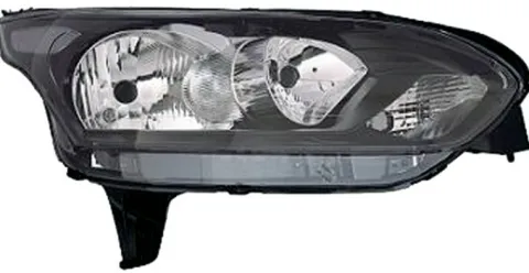 Phare Optique avant droit pour FORD TOURNEO CONNECT II 2013-2017, H7+H15, fond noir, Neuf